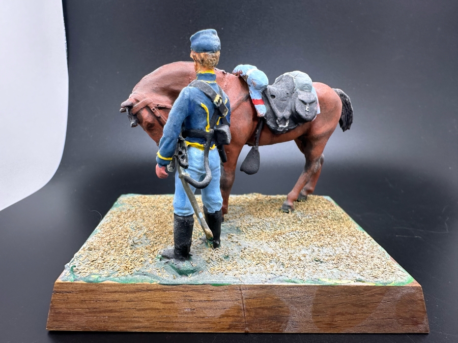Hand Painted Metal Tin Miniature Military Figurine Toy Soldier With Horse By Dr. David D. Michaels 4W X 3D X 3H [Photo 6]