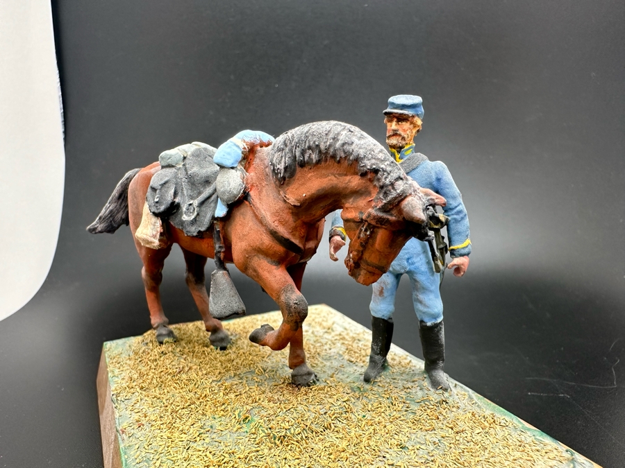 Hand Painted Metal Tin Miniature Military Figurine Toy Soldier With Horse By Dr. David D. Michaels 4W X 3D X 3H [Photo 5]