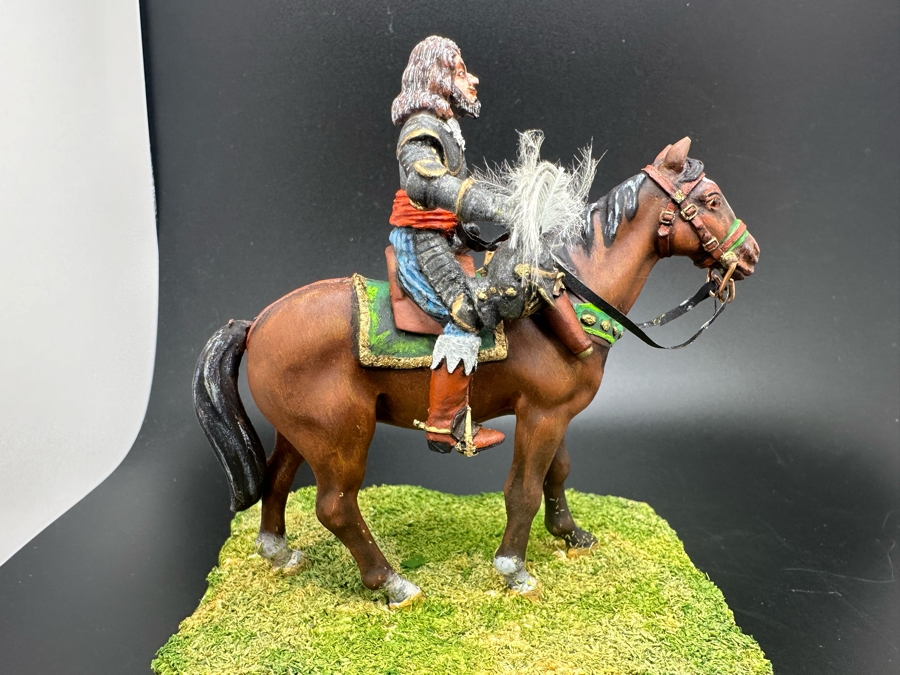 Hand Painted Metal Tin Miniature Military Figurine Toy Soldier With Horse By Dr. David D. Michaels 4W X 3D X 4H [Photo 3]