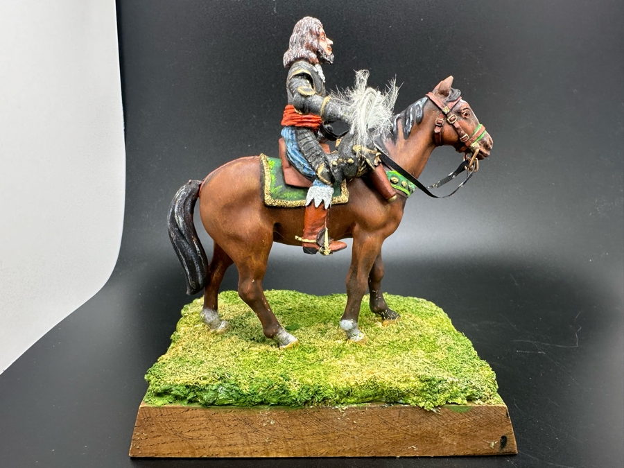 Hand Painted Metal Tin Miniature Military Figurine Toy Soldier With Horse By Dr. David D. Michaels 4W X 3D X 4H [Photo 2]