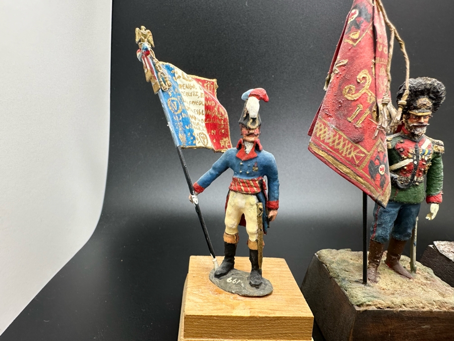 Hand Painted Metal Tin Miniature Military Figurines Toy Soldiers By Dr. David D. Michaels 4.5H [Photo 3]