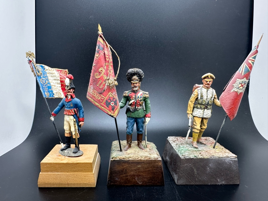 Hand Painted Metal Tin Miniature Military Figurines Toy Soldiers By Dr. David D. Michaels 4.5H [Photo 2]