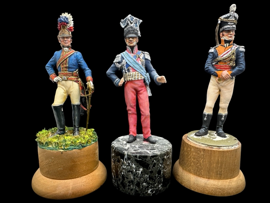 Hand Painted Metal Tin Miniature Military Figurines Toy Soldiers By Dr. David D. Michaels 4H [Photo 1]