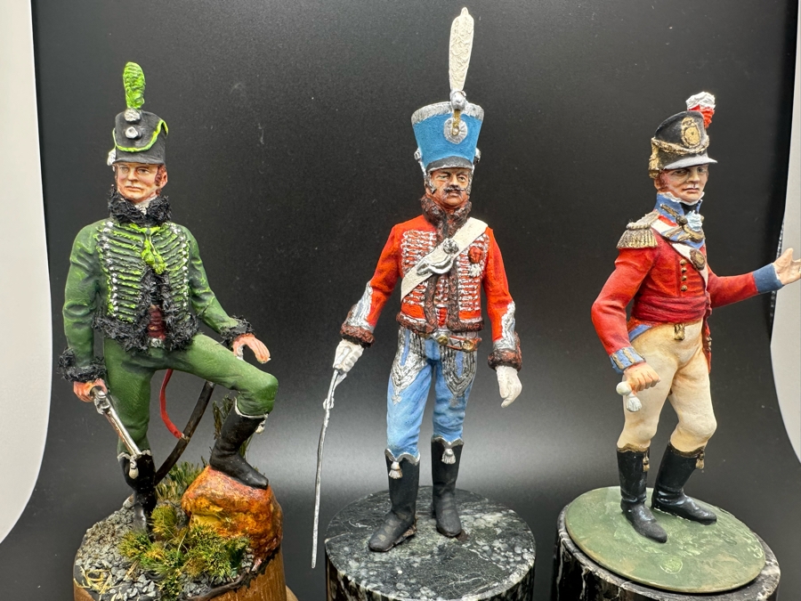 Hand Painted Metal Tin Miniature Military Figurines Toy Soldiers By Dr. David D. Michaels 4.5H [Photo 4]