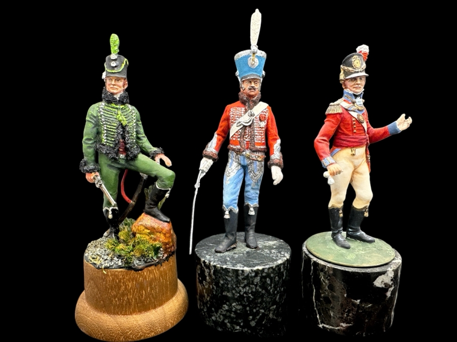 Hand Painted Metal Tin Miniature Military Figurines Toy Soldiers By Dr. David D. Michaels 4.5H [Photo 1]