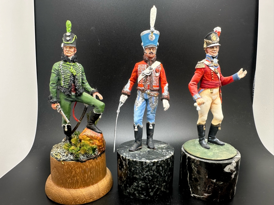 Hand Painted Metal Tin Miniature Military Figurines Toy Soldiers By Dr. David D. Michaels 4.5H [Photo 2]