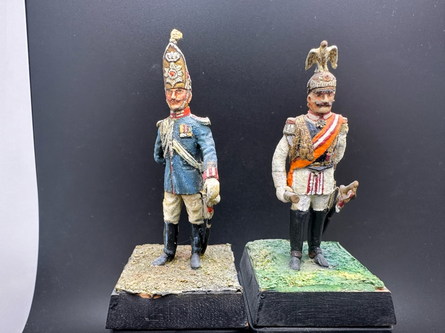 Hand Painted Metal Tin Miniature Military Figurines Toy Soldiers By Dr. David D. Michaels 2.5H [Photo 2]