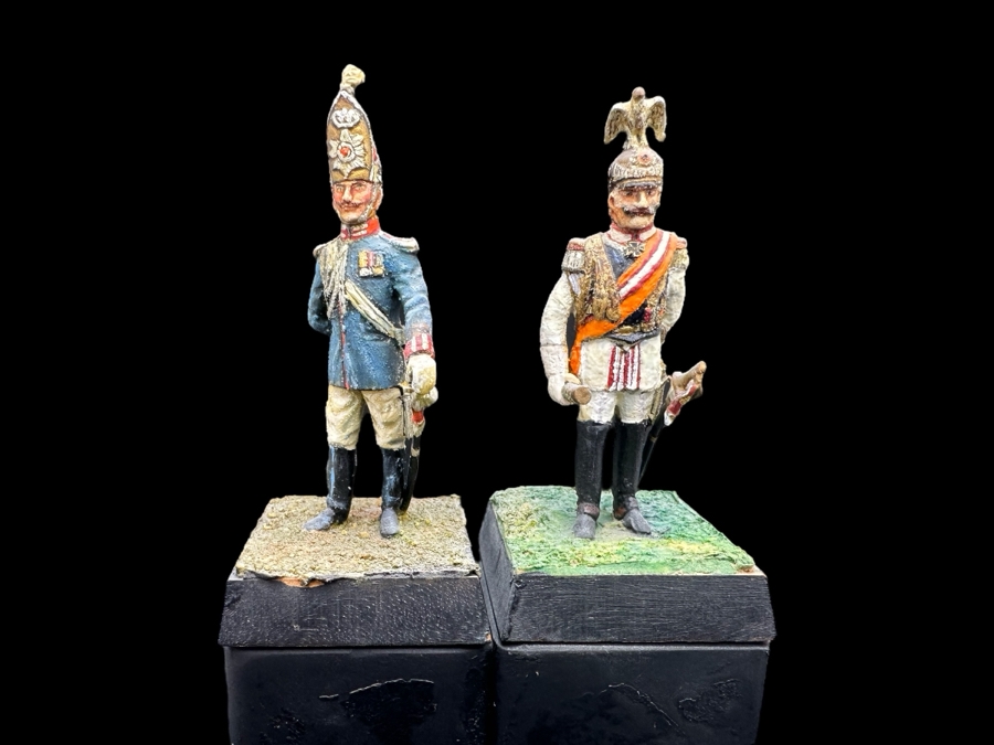 Hand Painted Metal Tin Miniature Military Figurines Toy Soldiers By Dr. David D. Michaels 2.5H [Photo 1]