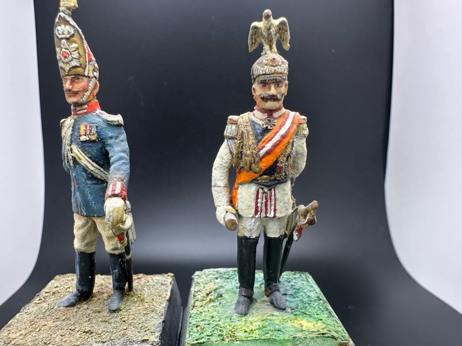 Hand Painted Metal Tin Miniature Military Figurines Toy Soldiers By Dr. David D. Michaels 2.5H [Photo 4]