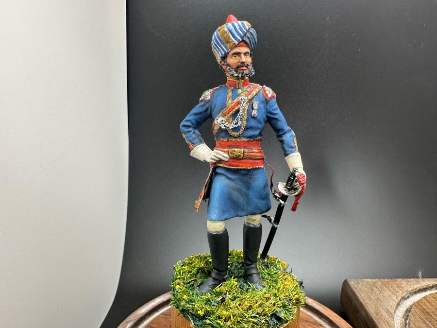 Hand Painted Metal Tin Miniature Military Figurines Toy Soldiers By Dr. David D. Michaels With Glass Domes 3.5H-4H [Photo 4]