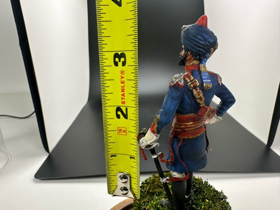 Hand Painted Metal Tin Miniature Military Figurines Toy Soldiers By Dr. David D. Michaels With Glass Domes 3.5H-4H [Photo 11]