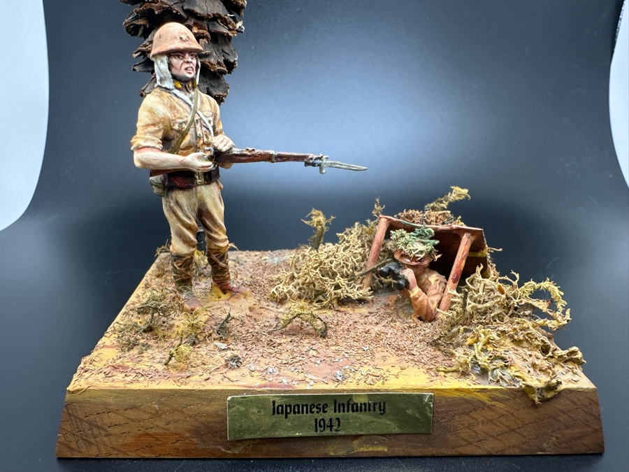Hand Painted Metal Tin Miniature Military Figurines Toy Soldiers Japanese Infantry 1942 By Dr. David D. Michaels 4W X 3D X 5H [Photo 3]