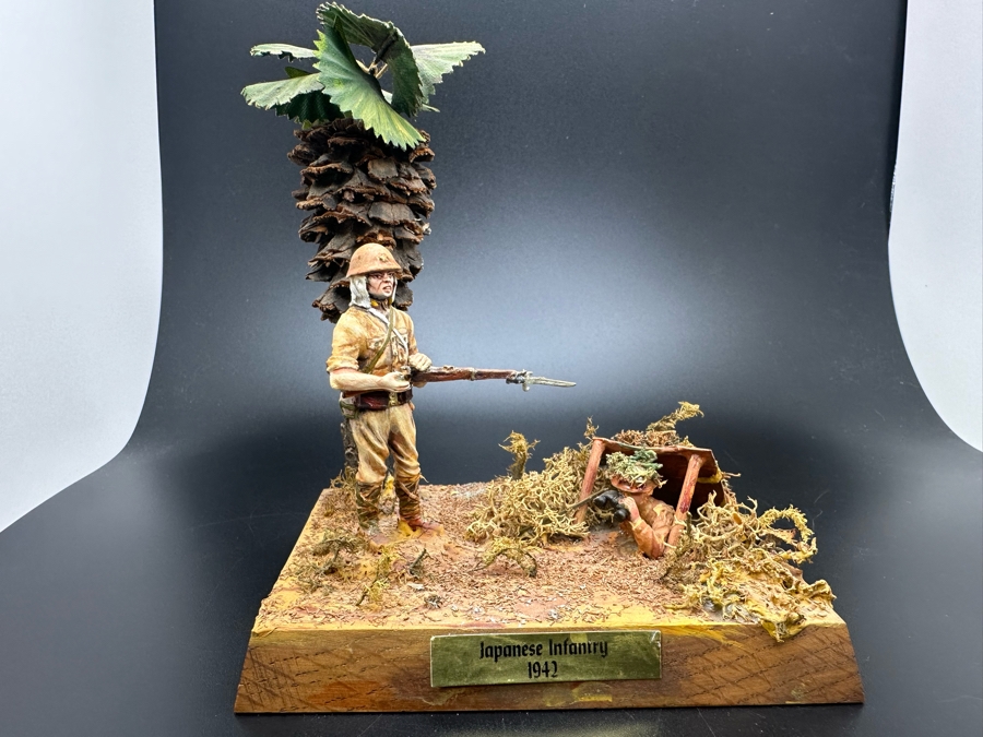 Hand Painted Metal Tin Miniature Military Figurines Toy Soldiers Japanese Infantry 1942 By Dr. David D. Michaels 4W X 3D X 5H [Photo 2]