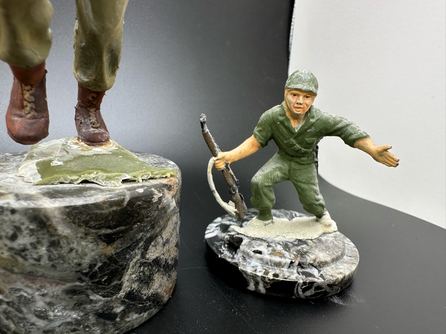 Hand Painted Metal Tin / Plastic Miniature Military Figurines Toy Soldiers By Dr. David D. Michaels 2.25H-5H (Middle Figurines Are Plastic / Outer Figurines Are Metal) [Photo 7]