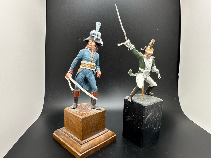 Hand Painted Metal Tin Miniature Military Figurines Toy Soldiers By Dr. David D. Michaels 4.5H [Photo 2]