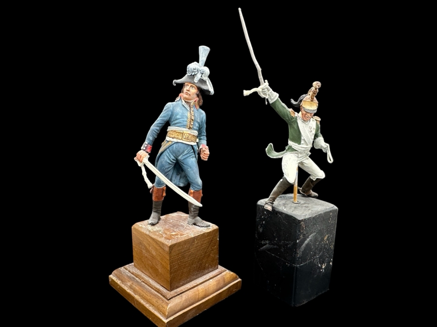 Hand Painted Metal Tin Miniature Military Figurines Toy Soldiers By Dr. David D. Michaels 4.5H [Photo 1]