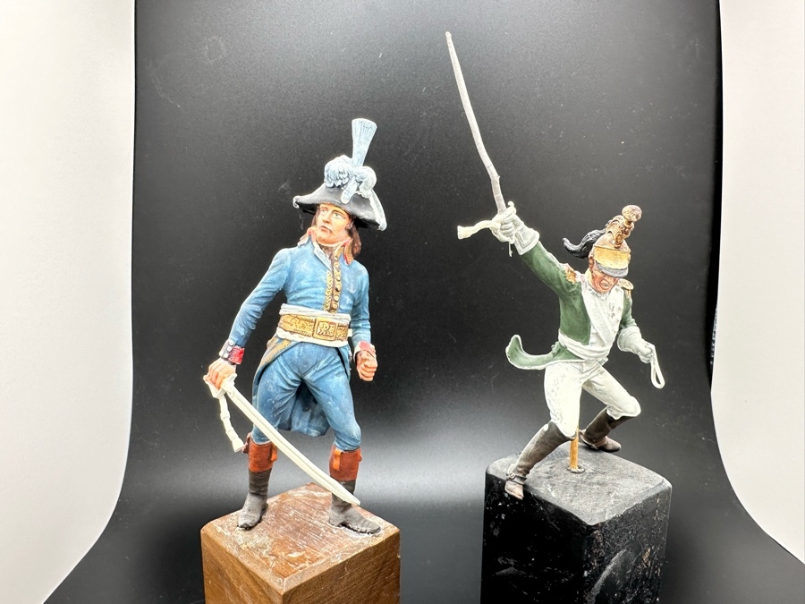Hand Painted Metal Tin Miniature Military Figurines Toy Soldiers By Dr. David D. Michaels 4.5H [Photo 3]
