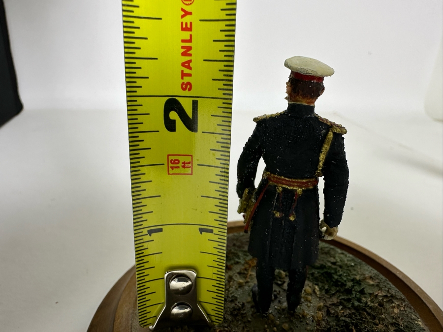 Hand Painted Metal Tin Miniature Military Figurines Toy Soldiers By Dr. David D. Michaels 2.5H-3H (Outer Figurines Have Glass Domes) [Photo 10]