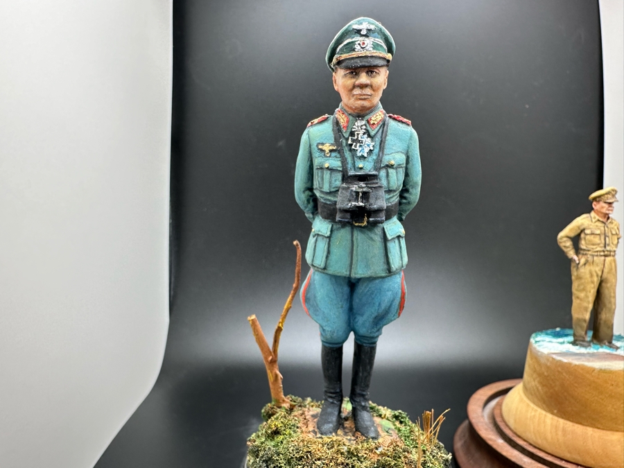 Hand Painted Metal Tin Miniature Military Figurines Toy Soldiers By Dr. David D. Michaels With Glass Domes 2.5H-4H [Photo 3]