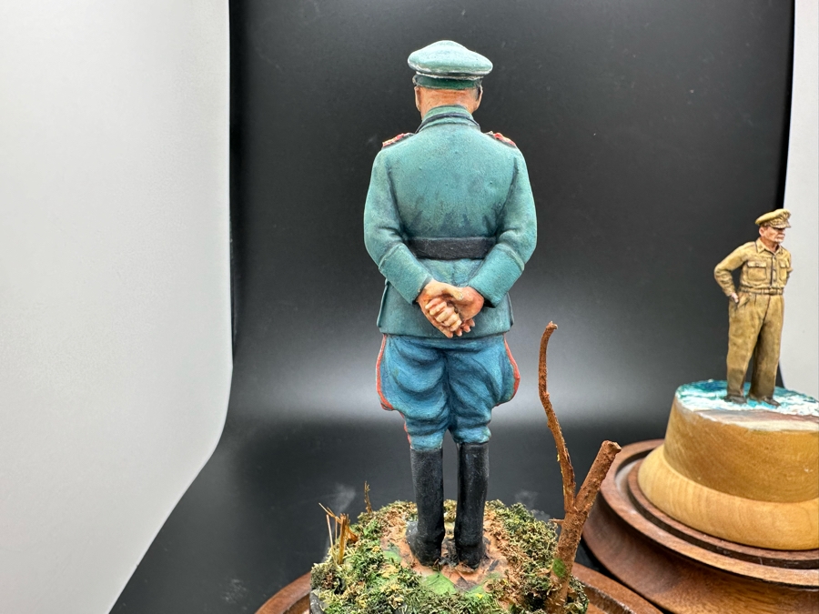 Hand Painted Metal Tin Miniature Military Figurines Toy Soldiers By Dr. David D. Michaels With Glass Domes 2.5H-4H [Photo 4]