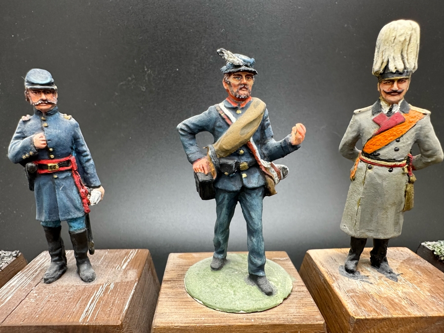 Hand Painted Metal Tin Miniature Military Figurines Toy Soldiers By Dr. David D. Michaels 2.5H [Photo 5]