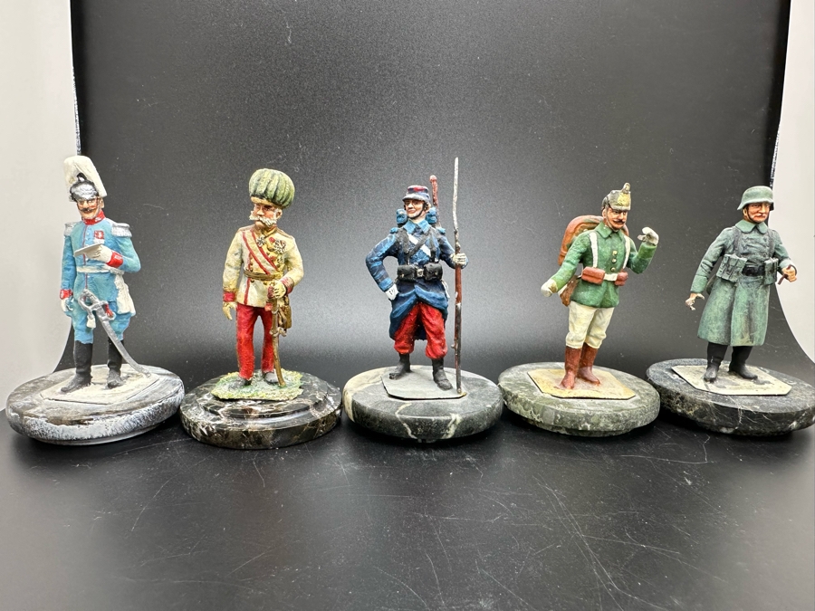 Hand Painted Metal Tin Miniature Military Figurines Toy Soldiers By Dr. David D. Michaels 2.5H [Photo 2]