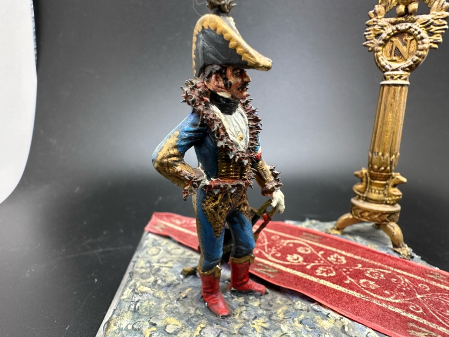 Hand Painted Metal Tin Miniature Military Figurine Toy Soldier By Dr. David D. Michaels 3.5W X 3D X 3.5H [Photo 3]