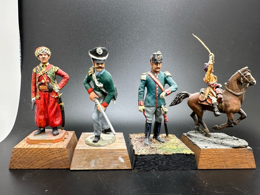 Hand Painted Metal Tin Miniature Military Figurines Toy Soldiers By Dr. David D. Michaels 2.5H [Photo 2]