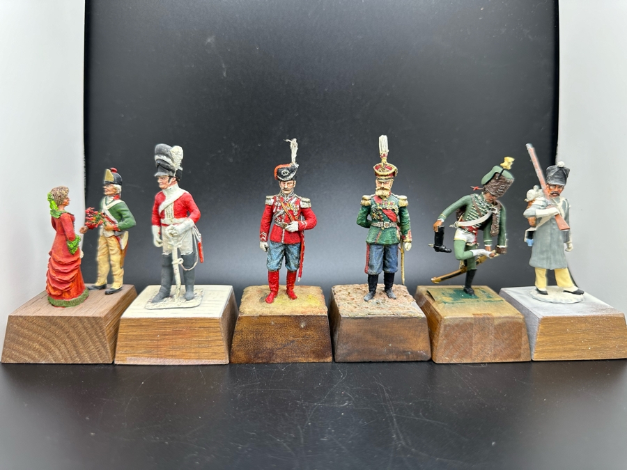 Hand Painted Metal Tin Miniature Military Figurines Toy Soldiers By Dr. David D. Michaels 2.5H [Photo 2]
