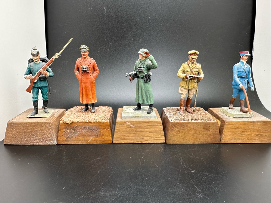 Hand Painted Metal Tin Miniature Military Figurines Toy Soldiers By Dr. David D. Michaels 2.25H [Photo 2]
