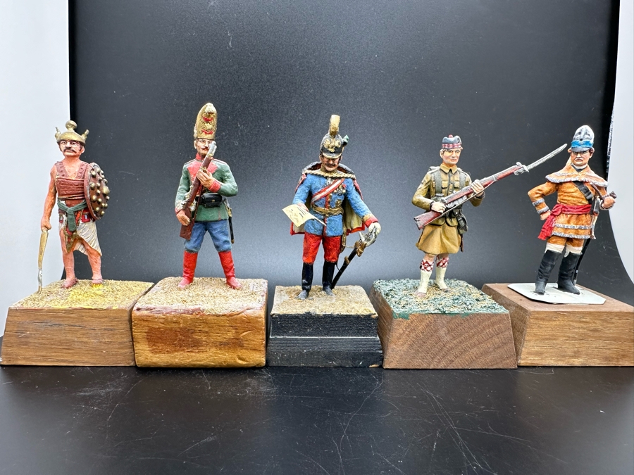 Hand Painted Metal Tin Miniature Military Figurines Toy Soldiers By Dr. David D. Michaels 2.5H [Photo 2]