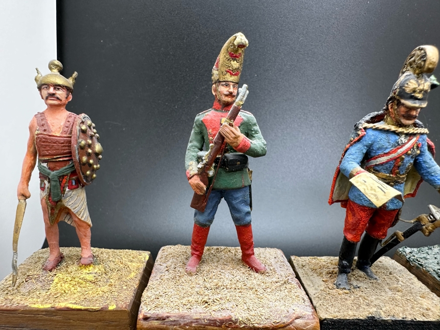 Hand Painted Metal Tin Miniature Military Figurines Toy Soldiers By Dr. David D. Michaels 2.5H [Photo 4]