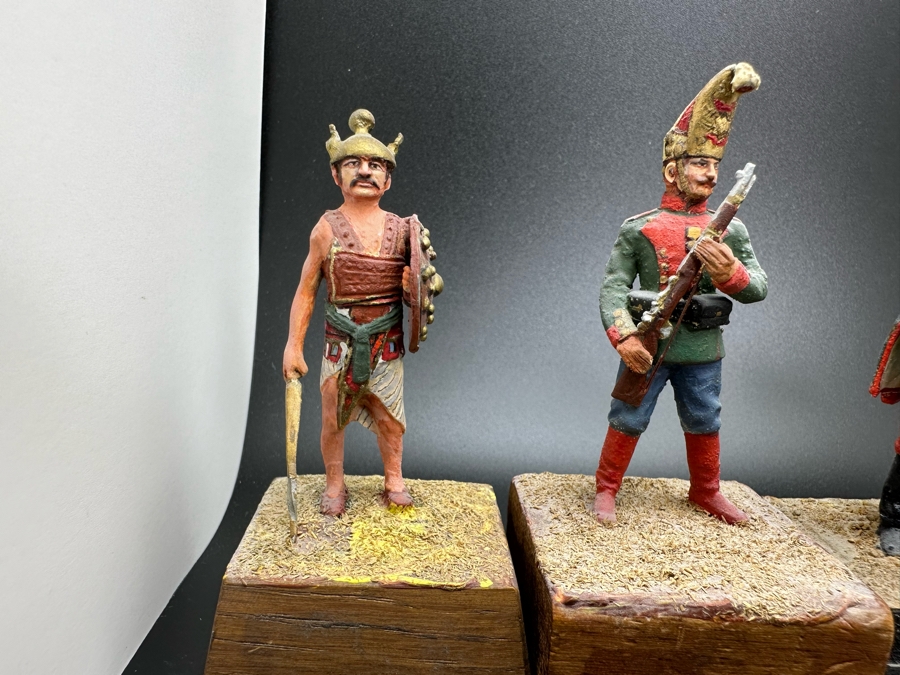 Hand Painted Metal Tin Miniature Military Figurines Toy Soldiers By Dr. David D. Michaels 2.5H [Photo 3]