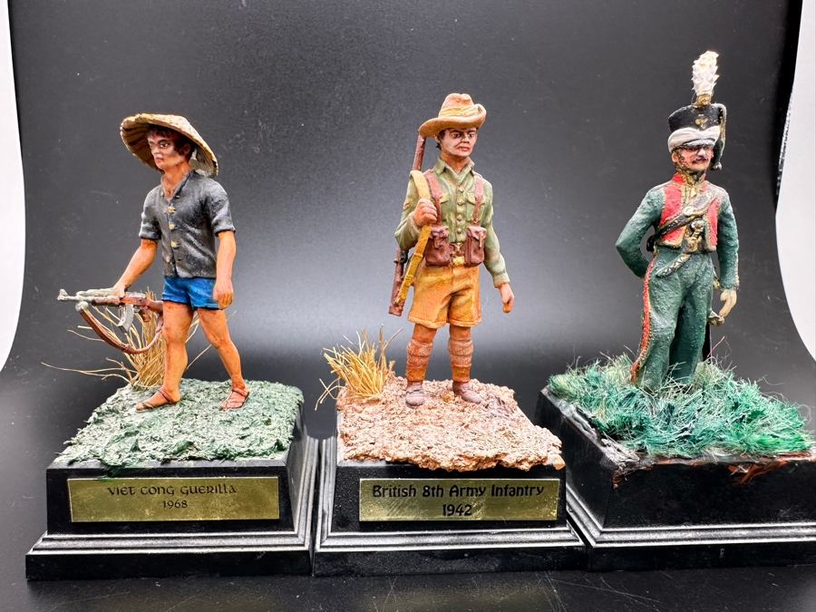 Hand Painted Metal Tin Miniature Military Figurines Toy Soldiers By Dr. David D. Michaels 2.25H [Photo 2]