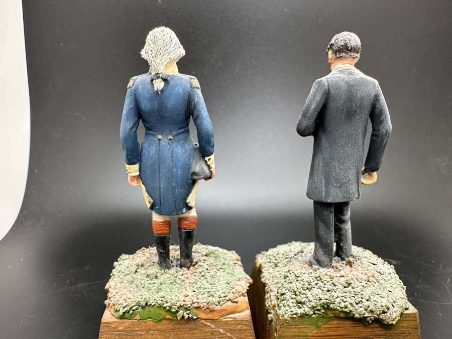 Hand Painted Miniature Figurines Of U.S. Presidents George Washington And Abraham Lincoln 2.75H [Photo 4]