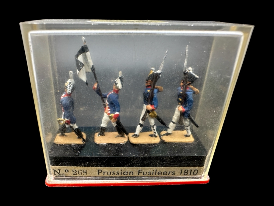 Alymer Miniploms No. 268 Prussian Fusileers 1810 Metal Miniature Toy Soldiers Made In Spain 2W X 1D X 1.75H