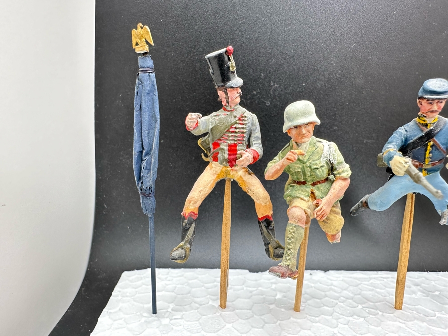 Hand Painted Metal Tin Miniature Military Figurines Toy Soldiers By Dr. David D. Michaels 2.5H [Photo 3]