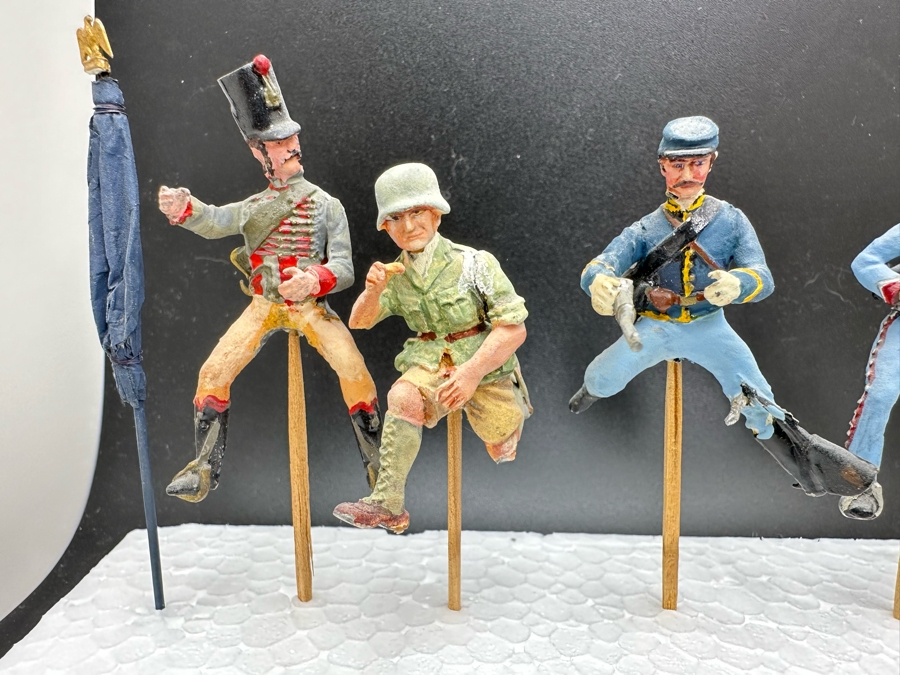 Hand Painted Metal Tin Miniature Military Figurines Toy Soldiers By Dr. David D. Michaels 2.5H [Photo 4]