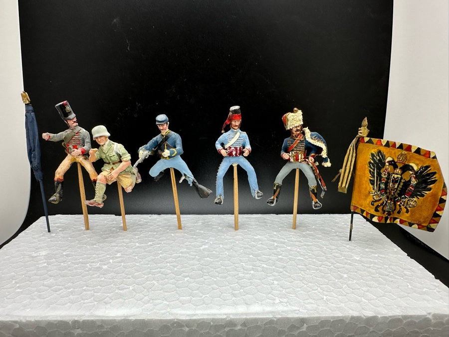 Hand Painted Metal Tin Miniature Military Figurines Toy Soldiers By Dr. David D. Michaels 2.5H [Photo 2]
