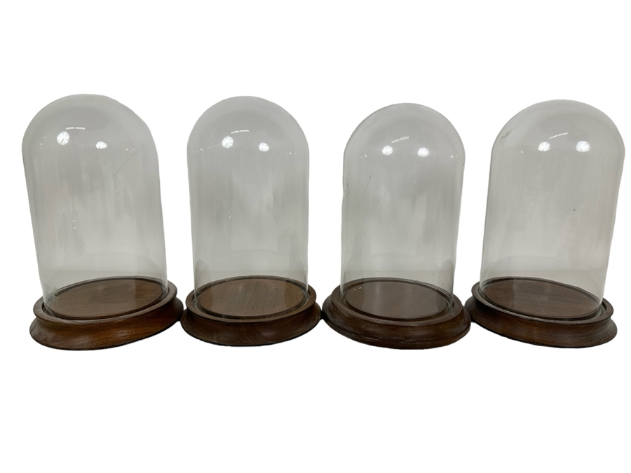 Wooden Stands With Glass Domes 5W X 8H [Photo 1]