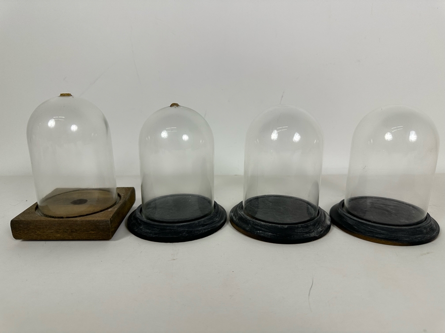 Wooden Stands With Glass Domes 3.5W X 5H (L) / 4W X 4.5H [Photo 2]