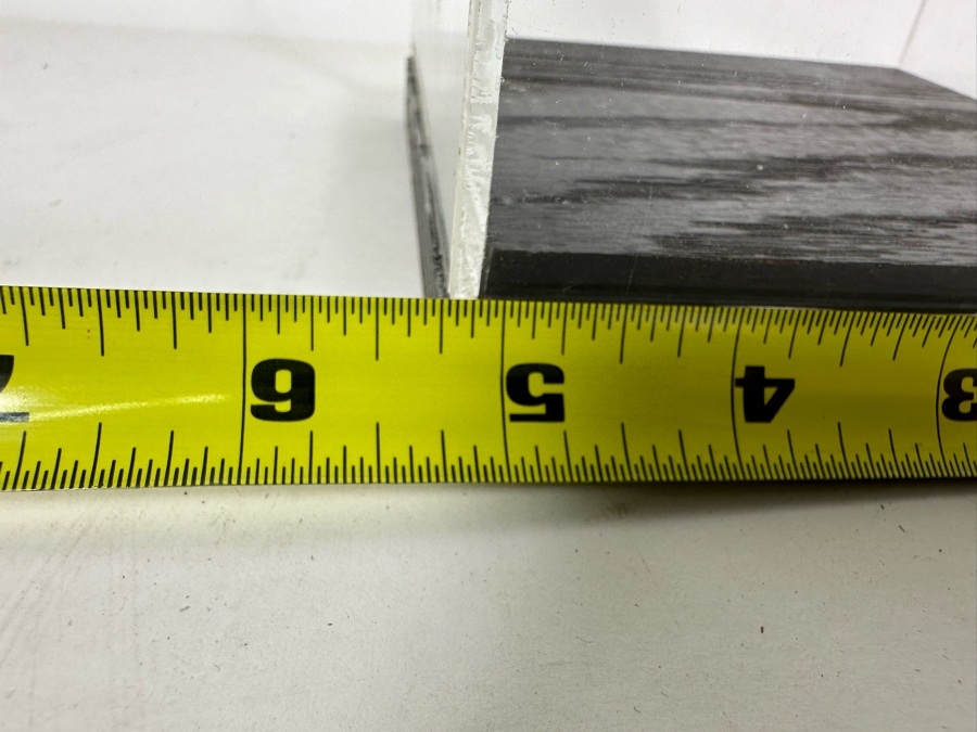 Six Black Wooden Stands With Clear Acrylic Covers Of Various Sizes Apx 5W [Photo 12]