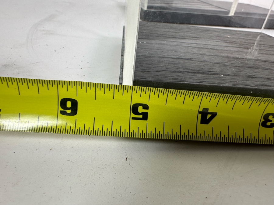 Six Black Wooden Stands With Clear Acrylic Covers Of Various Sizes Apx 5W [Photo 10]
