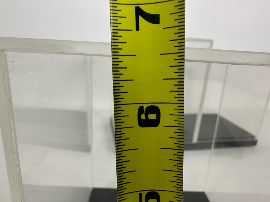 Six Black Wooden Stands With Clear Acrylic Covers Of Various Sizes Apx 5W [Photo 11]