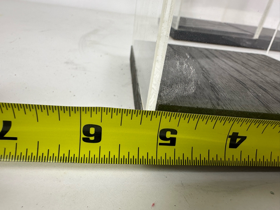 Six Black Wooden Stands With Clear Acrylic Covers Of Various Sizes Apx 5W [Photo 9]