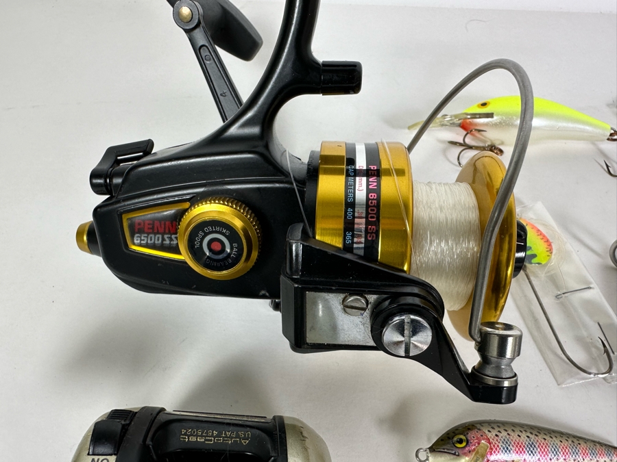 PENN 6500SS Fishing Reel, Daiwa PR1-5Bi Fishing Reel, Various Fishing Lures Including Salt Water Lures, Finland Knife With Sheath And Swiss Army Knife [Photo 3]