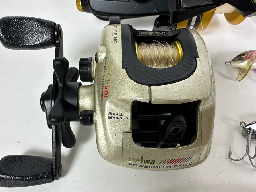 PENN 6500SS Fishing Reel, Daiwa PR1-5Bi Fishing Reel, Various Fishing Lures Including Salt Water Lures, Finland Knife With Sheath And Swiss Army Knife [Photo 5]