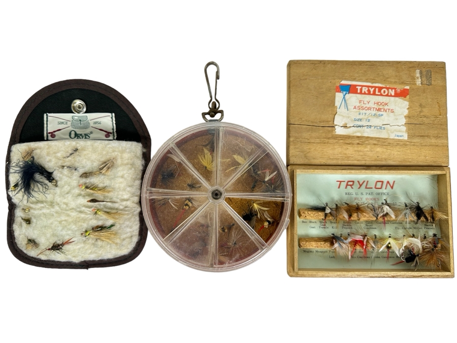Collection Of Fly Fishing Flies Lures