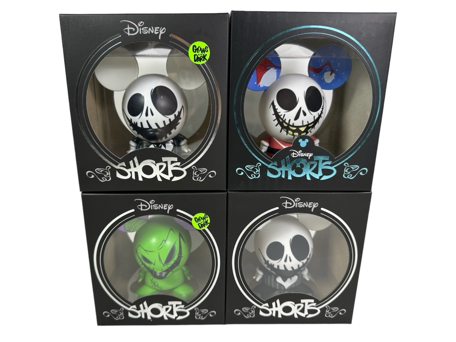 Disney Shorts Vinyl Collectible Toy Art By Francisco Herrera From Tim Burton's The Nightmare Before Christmas, 4 Items	