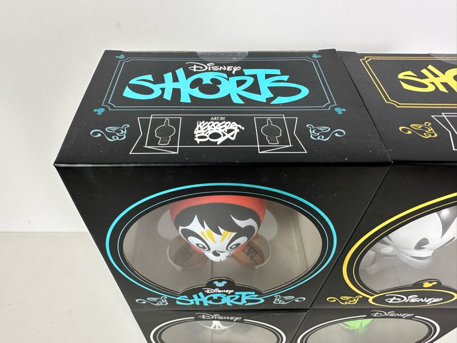 Disney Shorts Vinyl Collectible Toy Art By Francisco Herrera With Pair Of Tim Burton's The Nightmare Before Christmas, 4 Items [Photo 6]